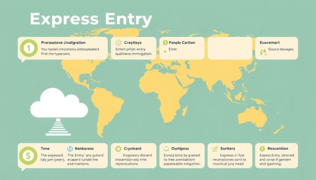 صورة تمثل نظام الدخول السريع Express Entry صورة تمثل نظام الدخول السريع Express Entry