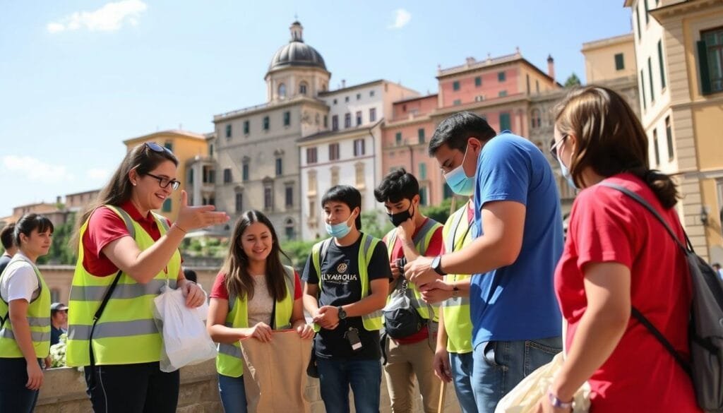 صورة لمتطوعين في إيطاليا صورة لمتطوعين في إيطاليا